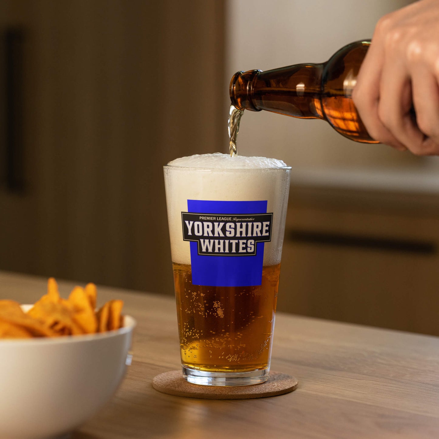 Yorkshire Whites Leeds United Beer Glass