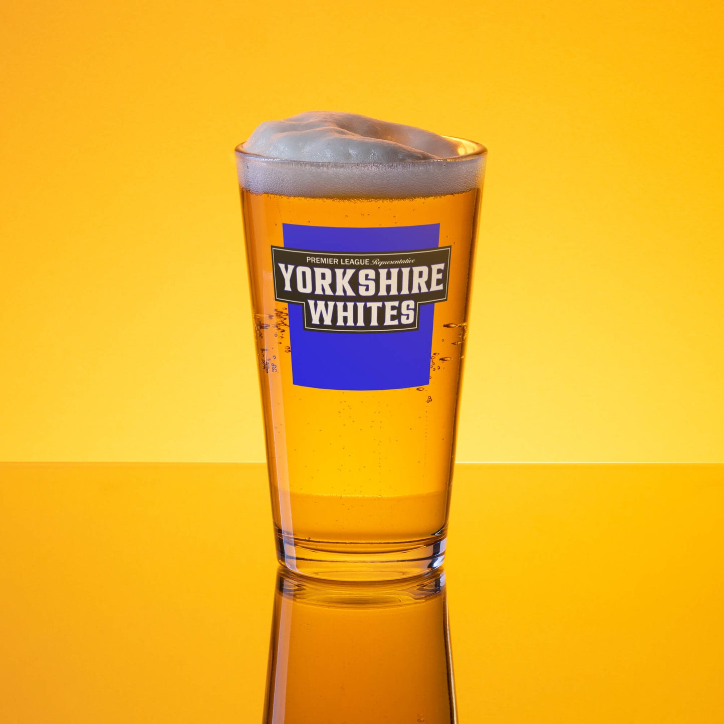 Yorkshire Whites Leeds United Pint Glass