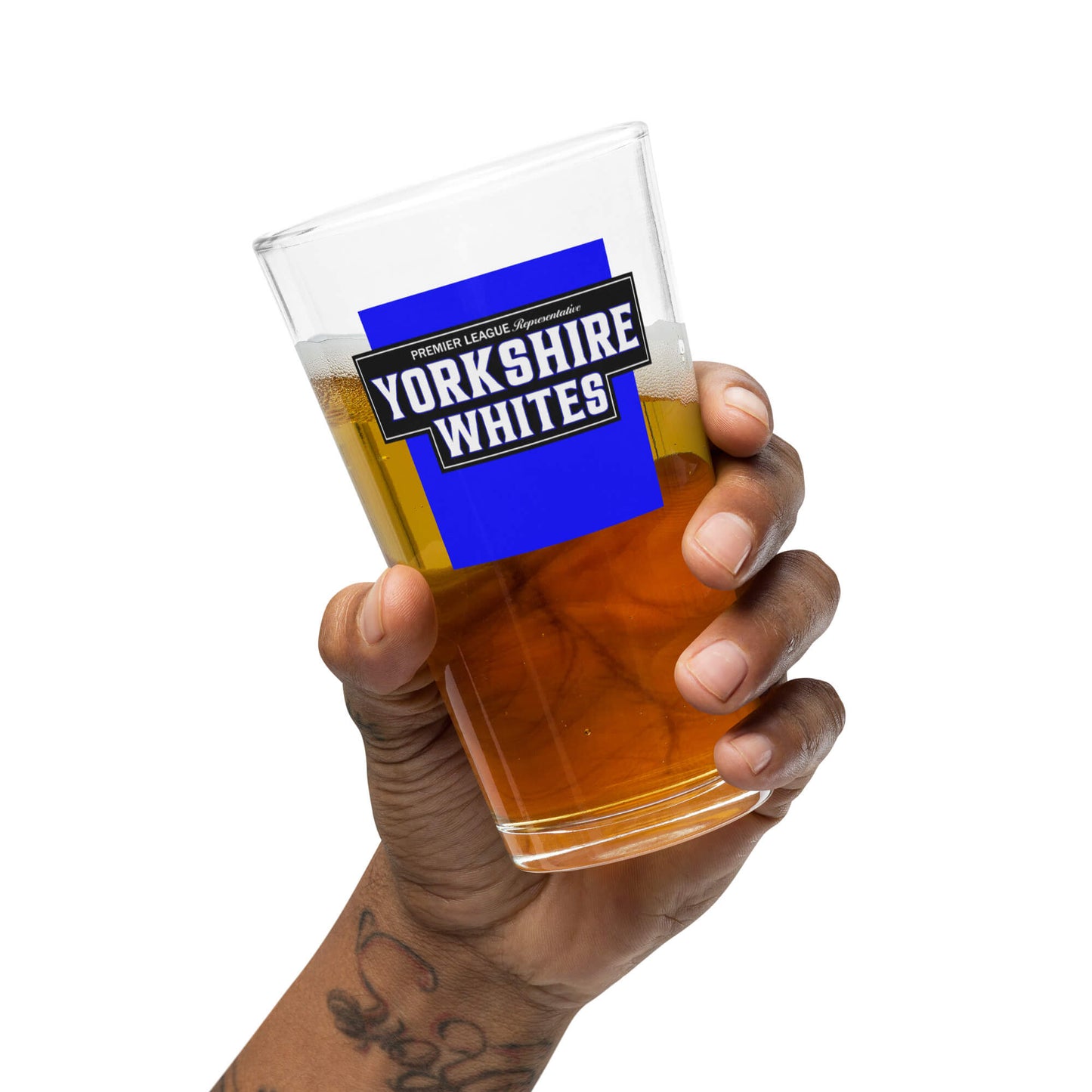 Yorkshire Whites Pint Glass