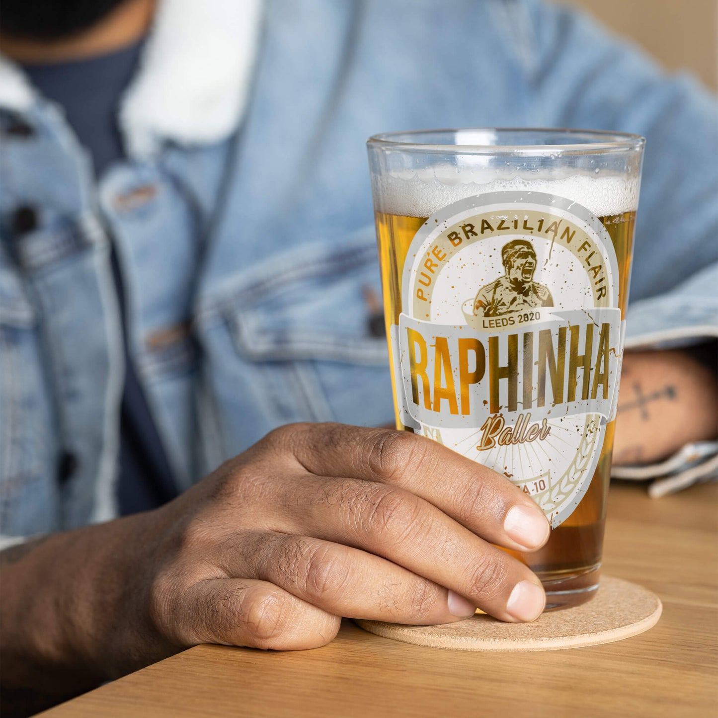 Baller Raphinha Leeds Beer Glass