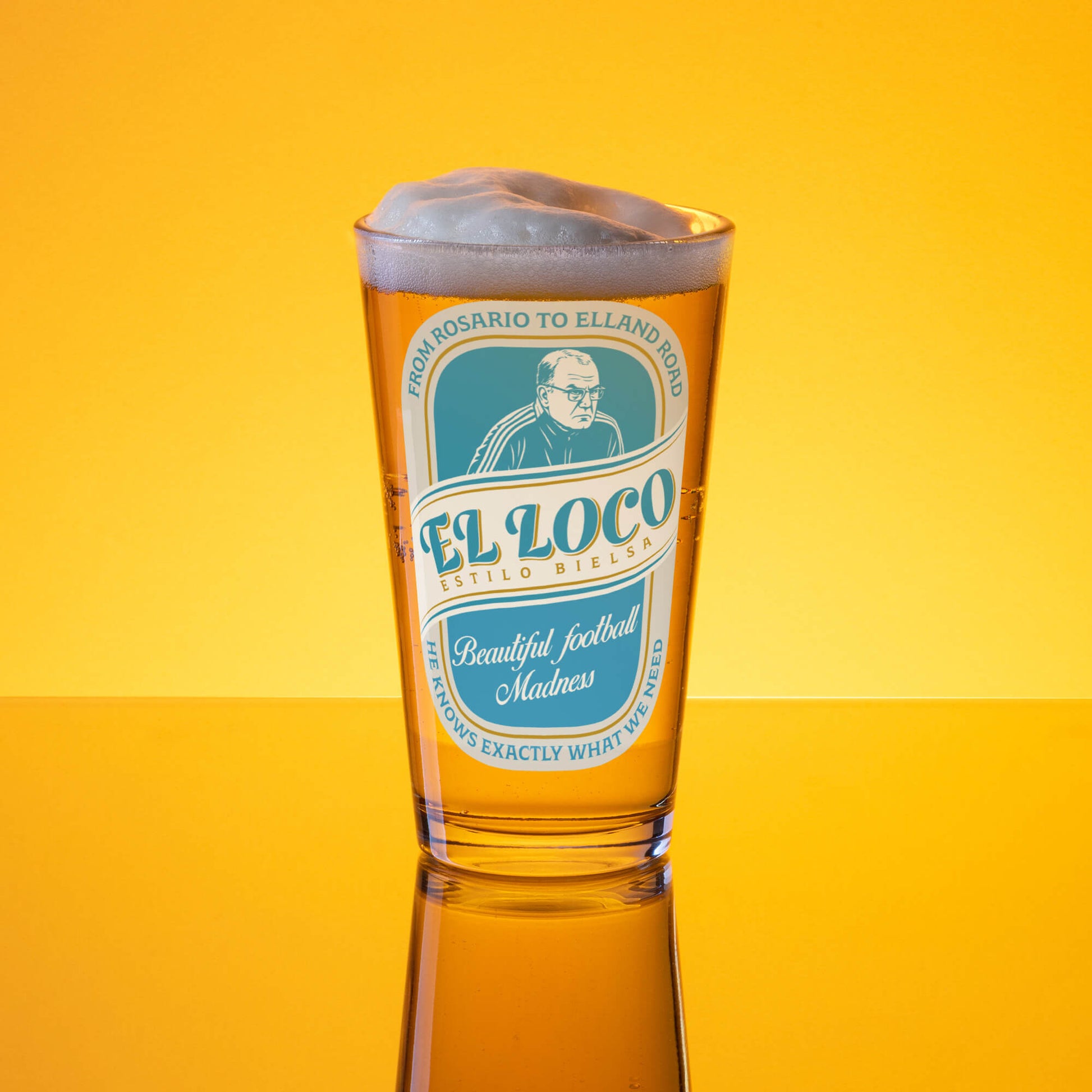 El Loco Leeds Beer Glass