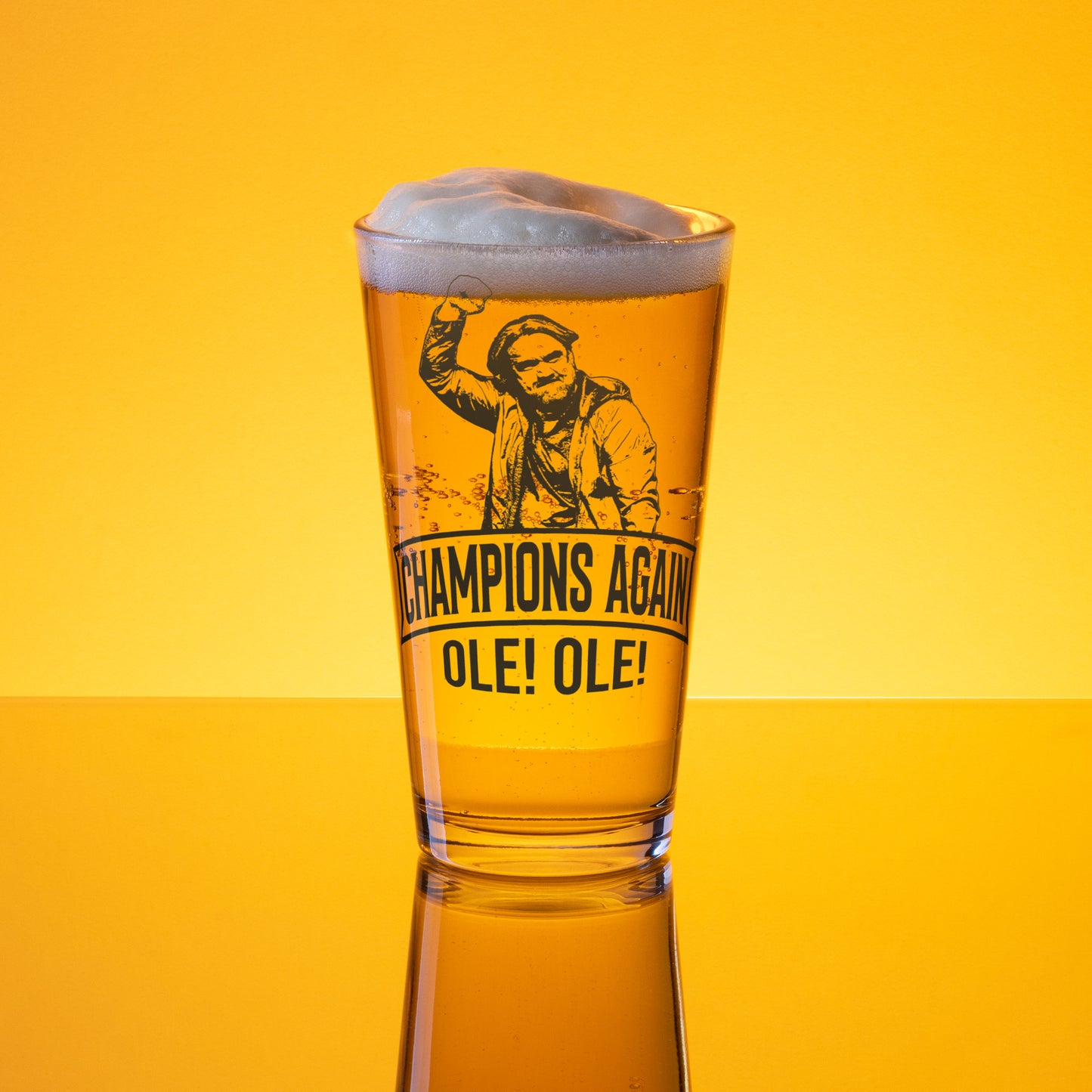 Leeds United Champions Again Pint Glass
