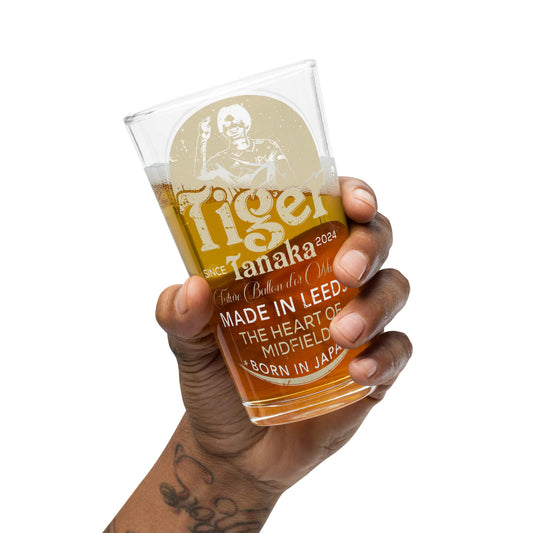 Tiger Tanaka Leeds United Pint Glass