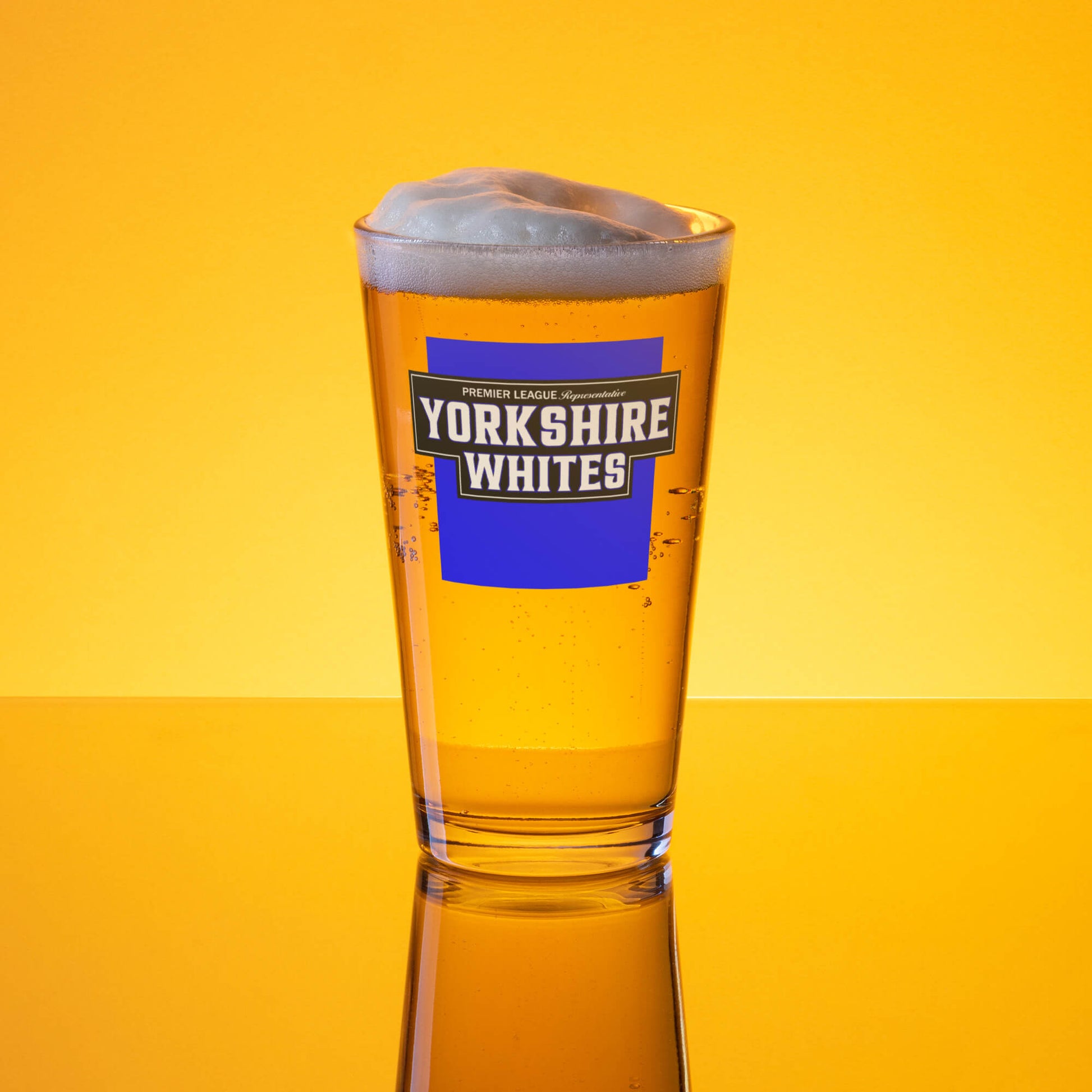 Yorkshire Whites Leeds United Pint Glass